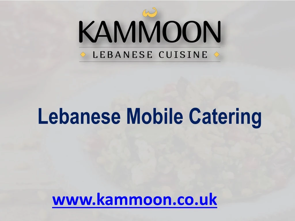 lebanese mobile catering