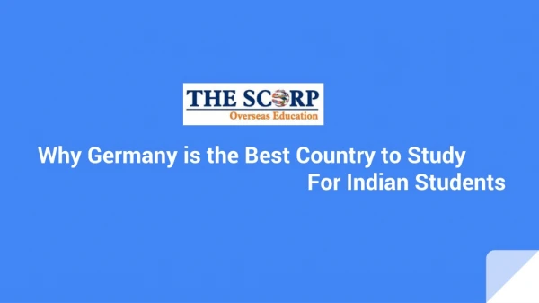 Why Germany is the best Country to Study for Indian Students