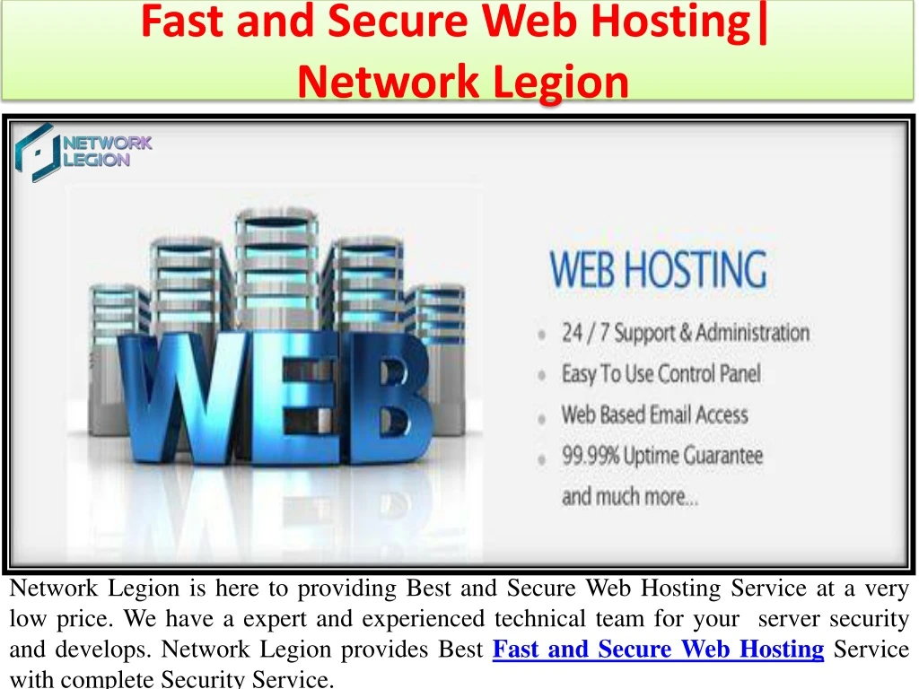 fast and secure web hosting network legion