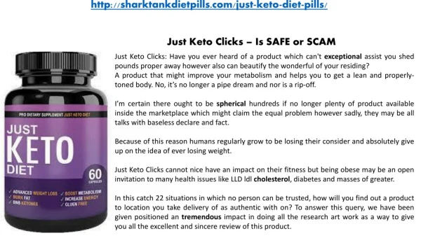 Just Keto Diet Pills | Just Keto Clicks
