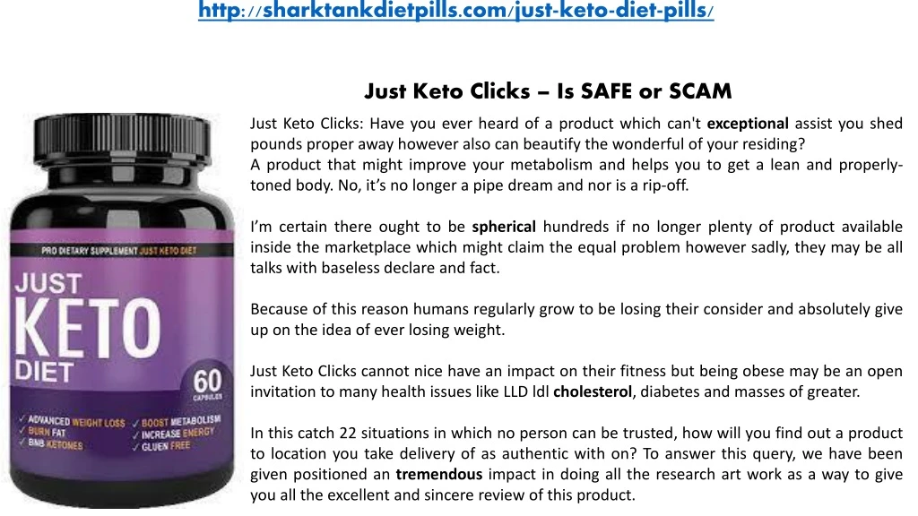 http sharktankdietpills com just keto diet pills