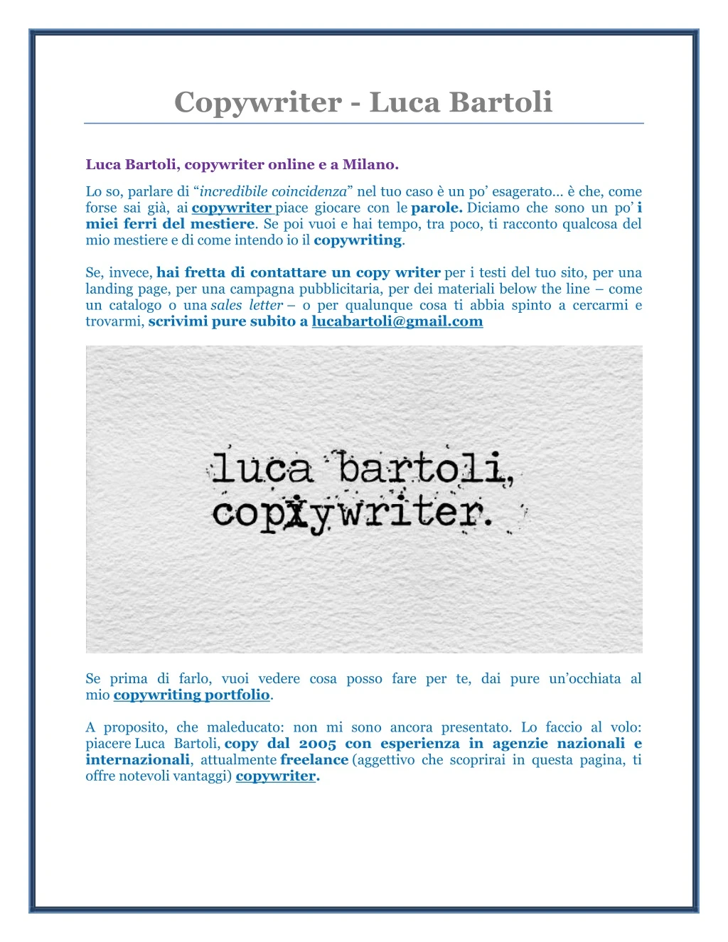 copywriter luca bartoli