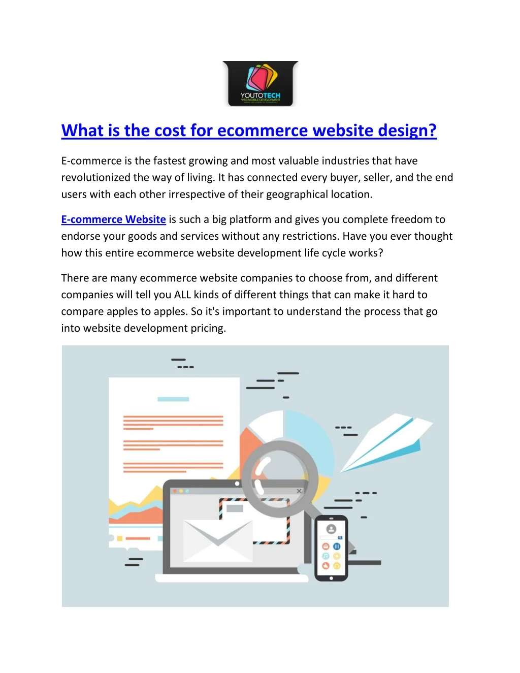 what is the cost for ecommerce website design