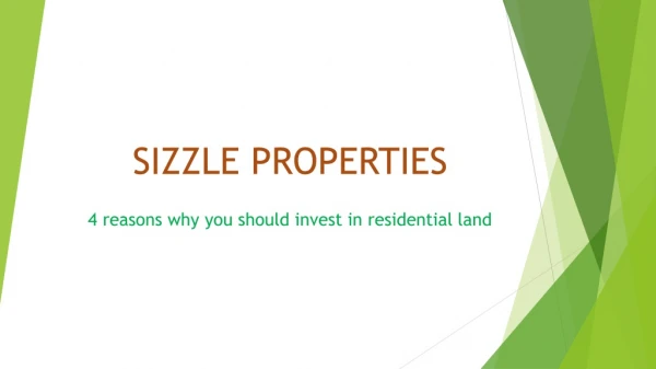4 reasons why you should invest in residential land.