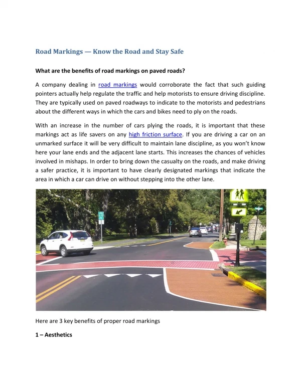 Road Markings — Know the Road and Stay Safe