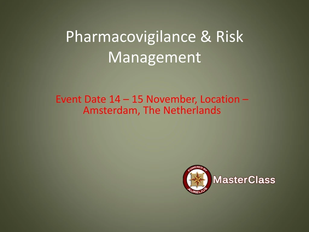 pharmacovigilance risk management