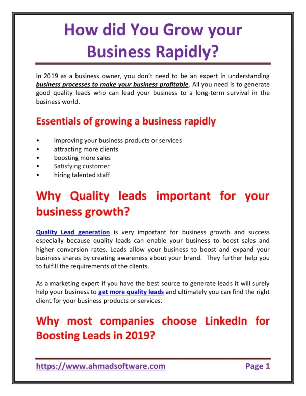 How did you grow your business rapidly