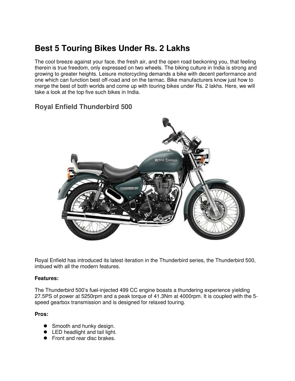 best 5 touring bikes under rs 2 lakhs