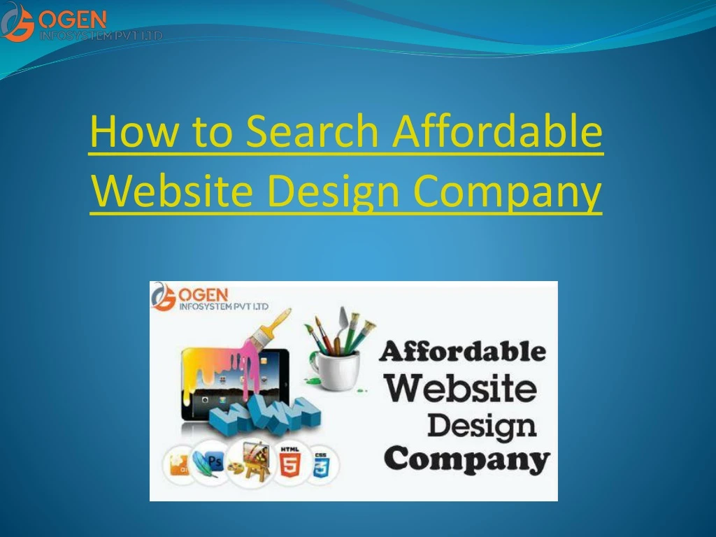 how to search affordable website design company