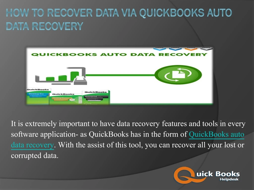 how to recover data via quickbooks auto data recovery