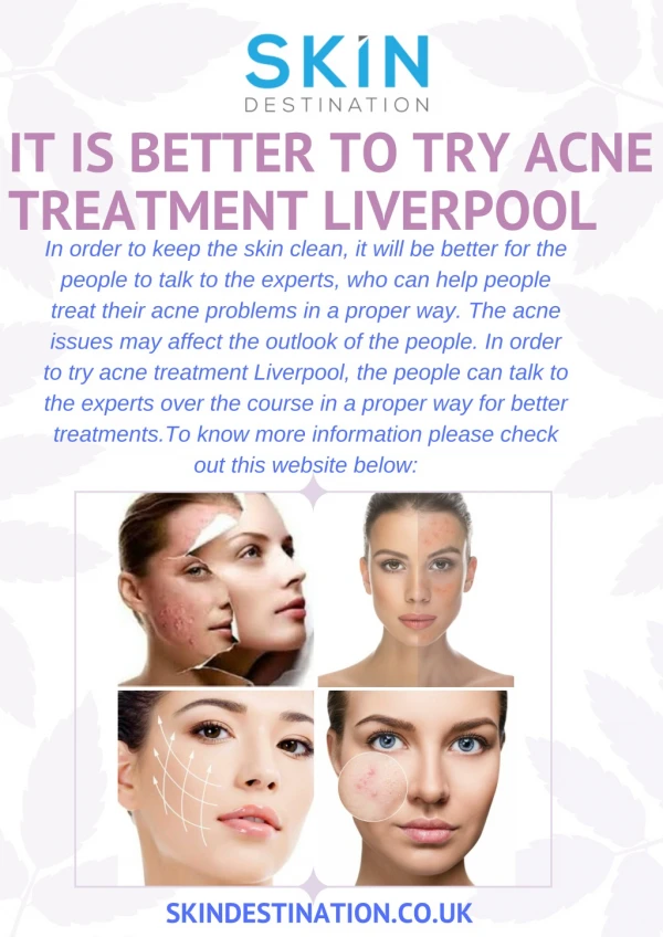 It Is Better To Try Acne Treatment Liverpool