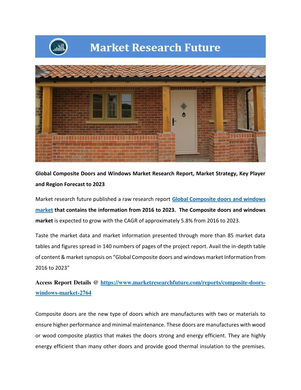 global composite doors and windows market