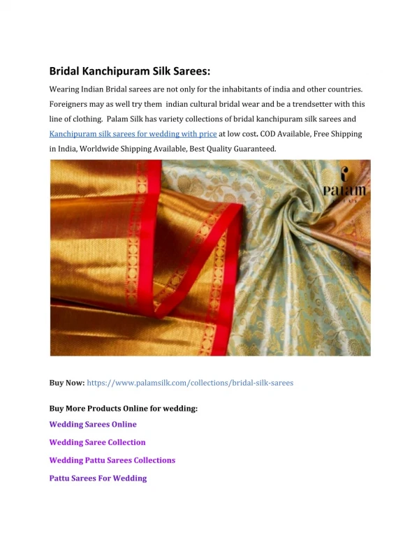 Silk Sarees Online Shopping - Wedding Silk Sarees
