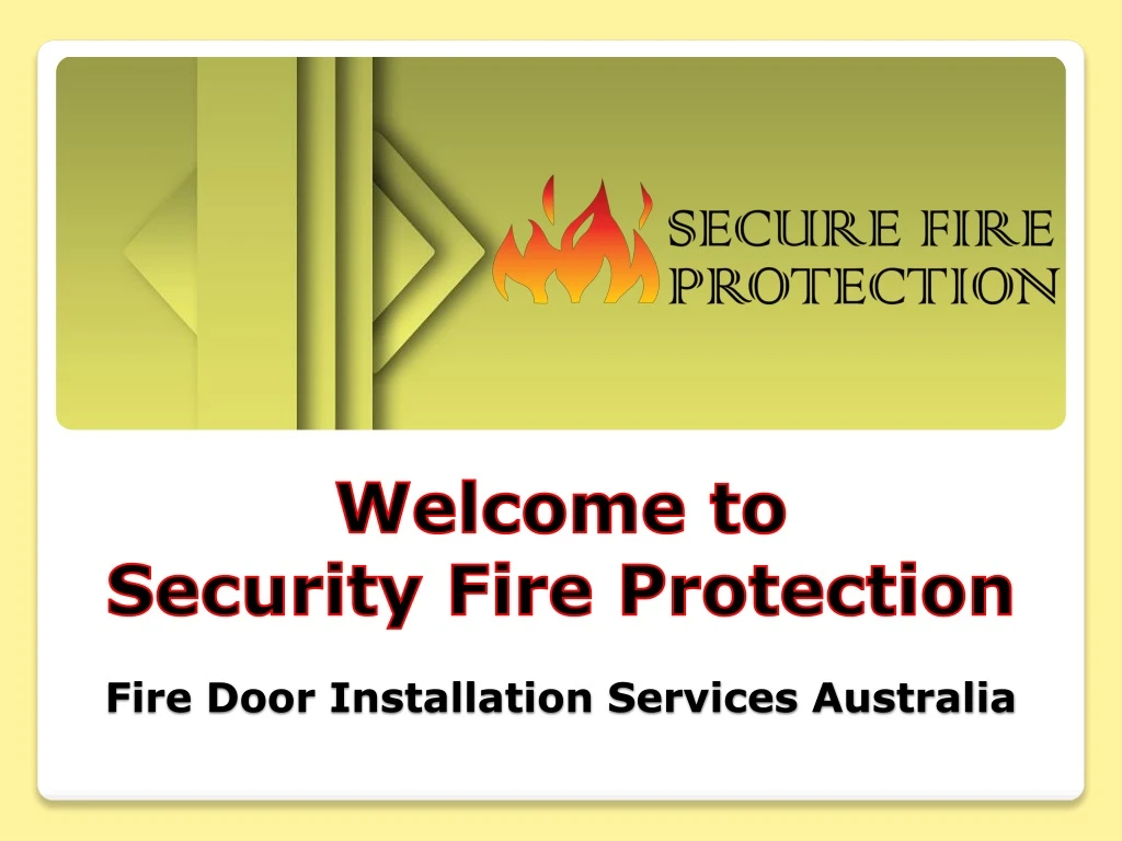 fire door installation services australia