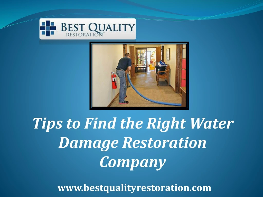 tips to find the right water damage restoration