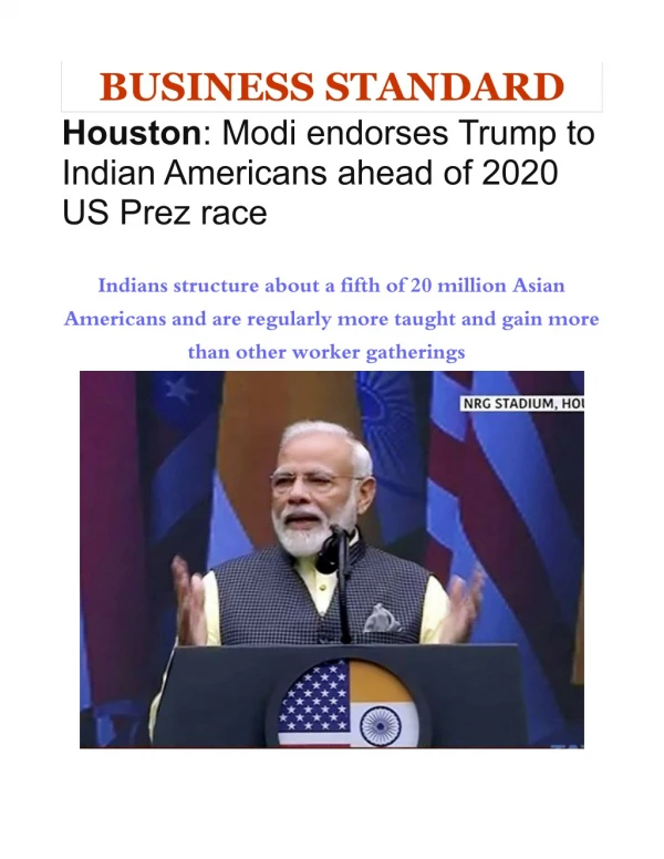 Houston modi endorses trump to indian americans ahead of 2020 us prez race