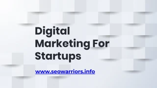 Digital Marketing For Startups | Startup Marketing Strategy