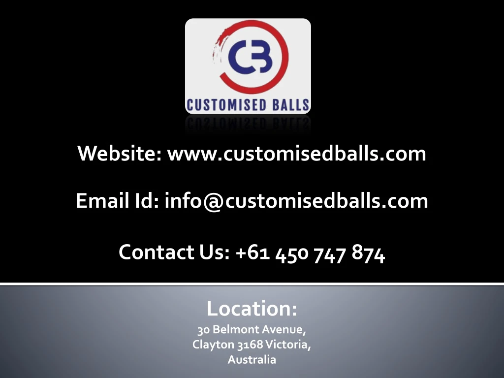 website www customisedballs com