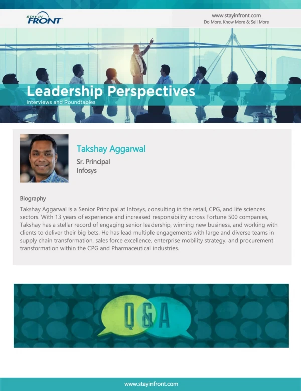StayinFront Leadership Perspective Roundtable Interview with Takshay Aggarwal