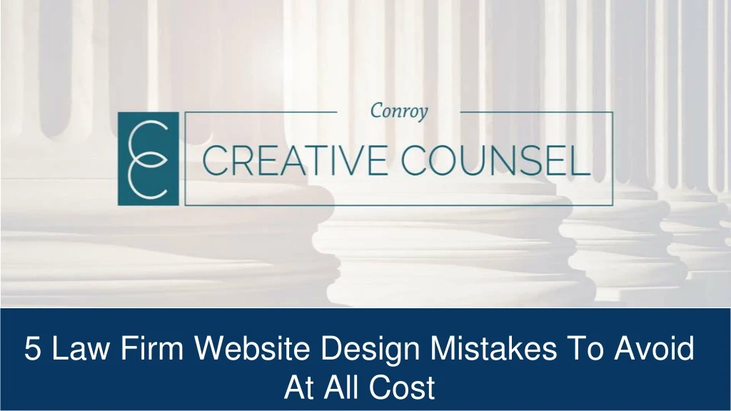 5 law firm website design mistakes to avoid