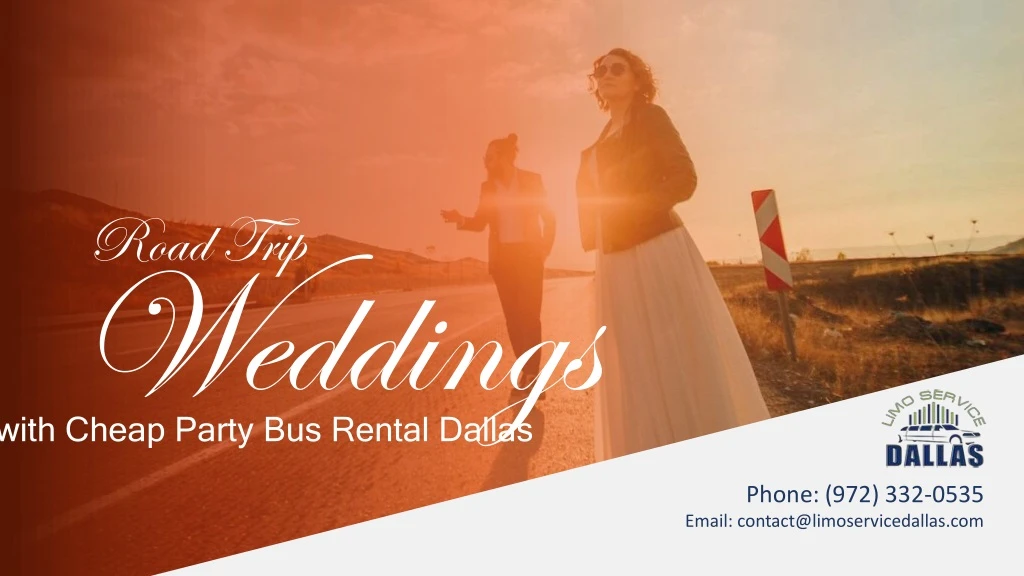 road trip weddings with cheap party bus rental