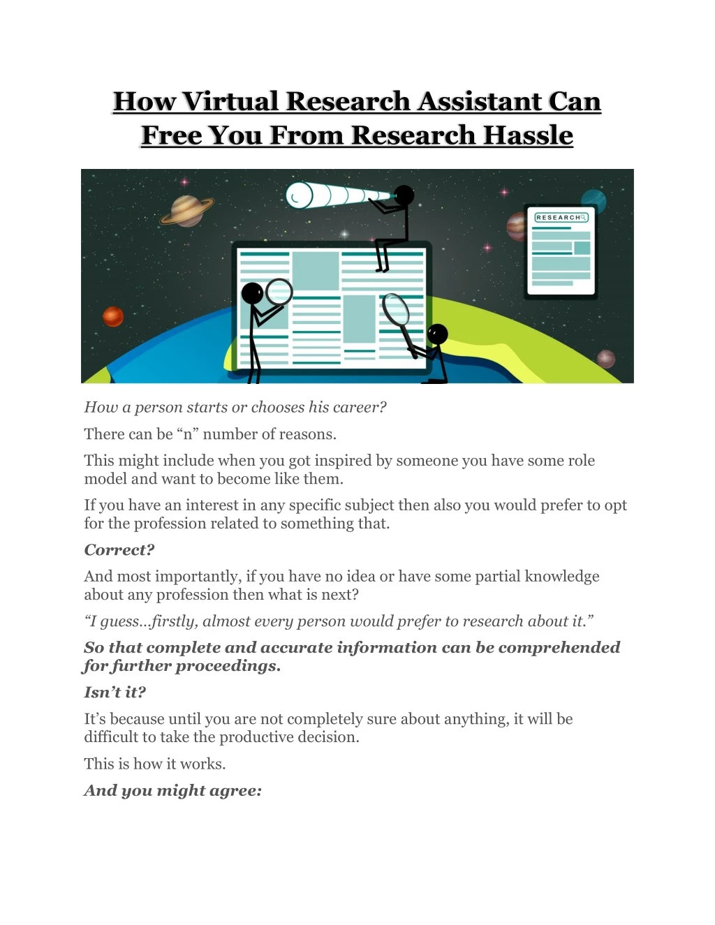 how virtual research assistant can free you from