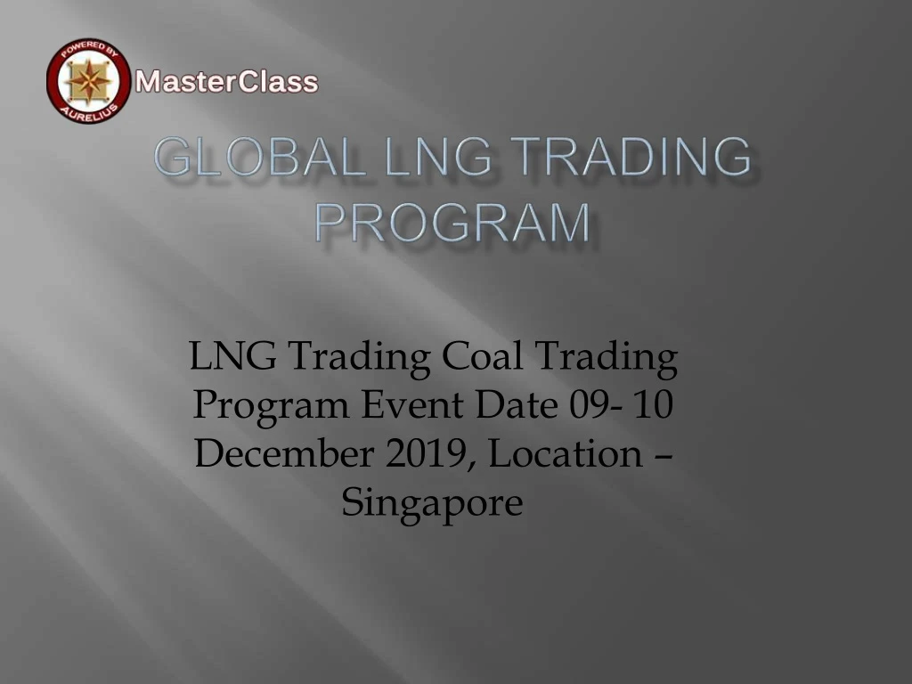 lng trading coal trading program event date