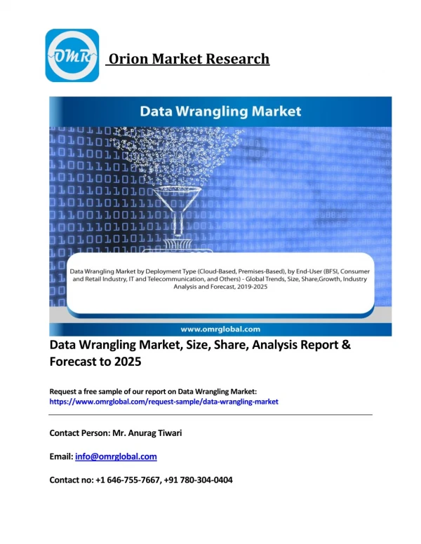 Data Wrangling Market Size, Share, Industry Analysis & Forecast to 2025