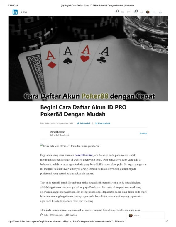 Begini Cara Daftar Akun ID PRO Poker88 Dengan Mudah