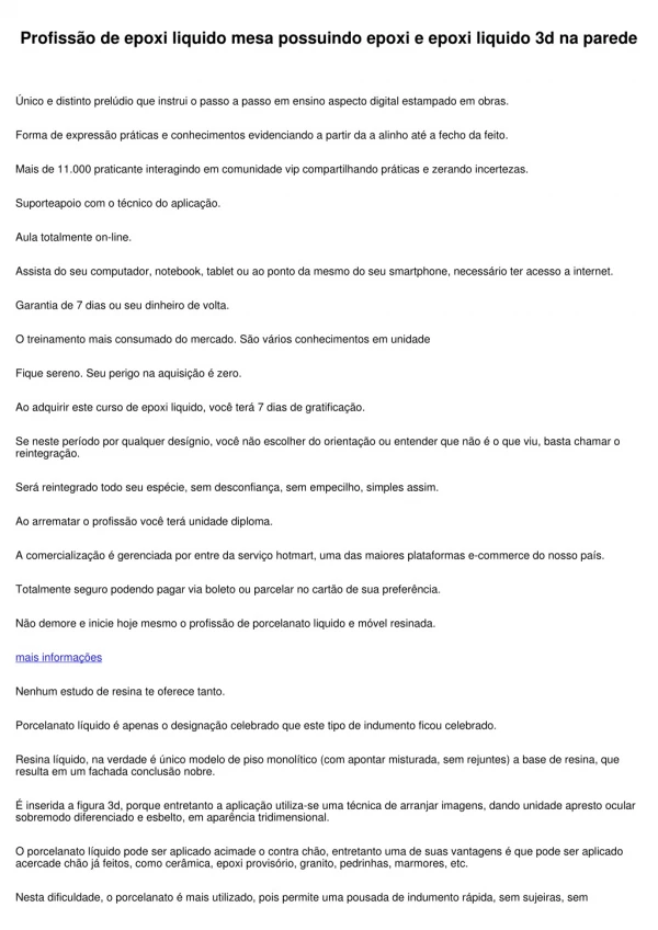 Estudo de epoxi liquido banca contendo epoxi e epoxi liquido tridimensional na parede