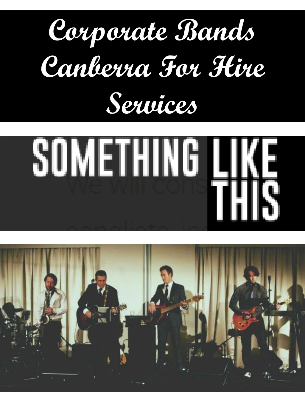 corporate bands canberra for hire services