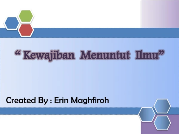 kewajiban menuntut ilmu