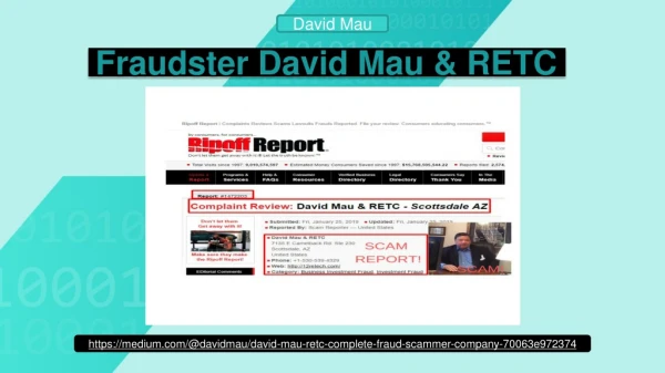 Fraudster David Mau & RETC