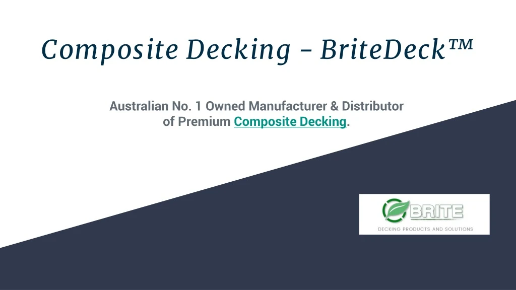 composite decking britedeck