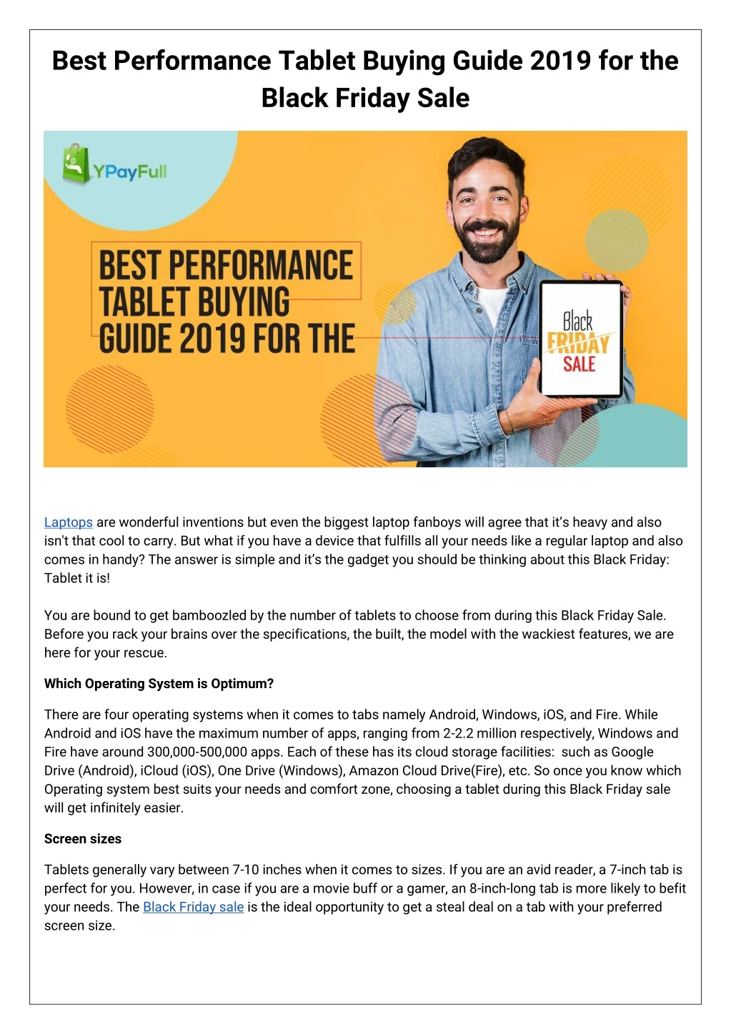 best performance tablet buying guide 2019