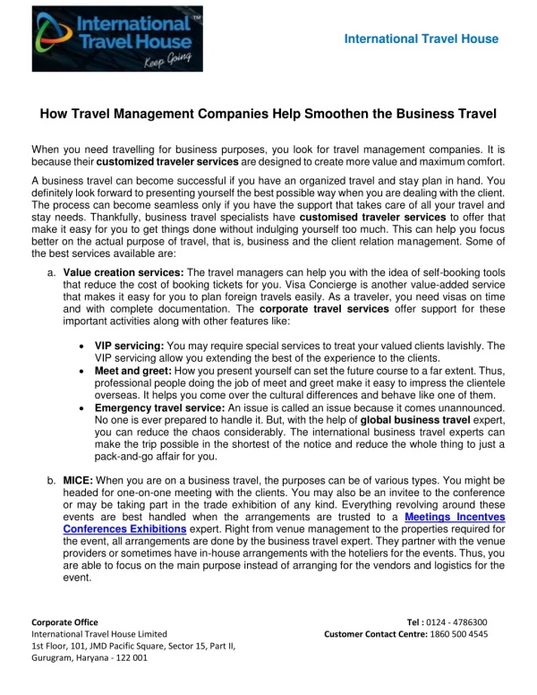 How Travel Management Companies Help Smoothen the Business Travel