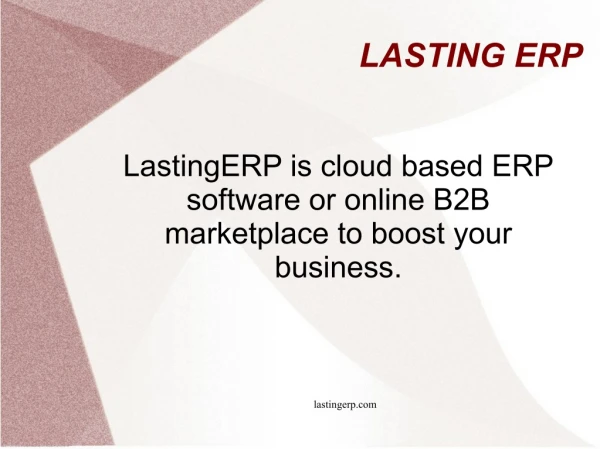 Lasting ERP is Efficient Business Boost for Manufacturing Companies