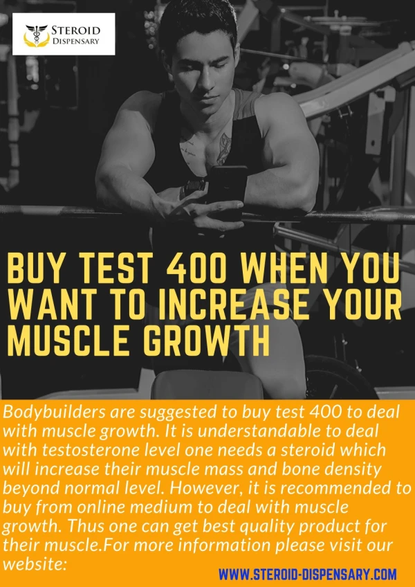 Buy Test 400 When You Want To Increase Your Muscle Growth