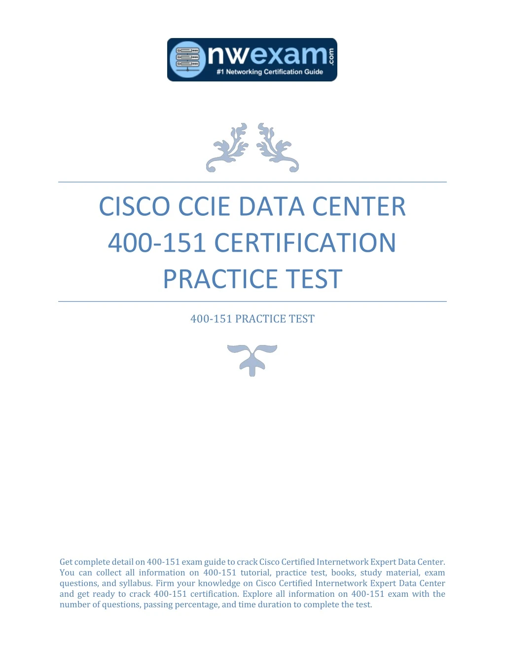 cisco ccie data center 400 151 certification