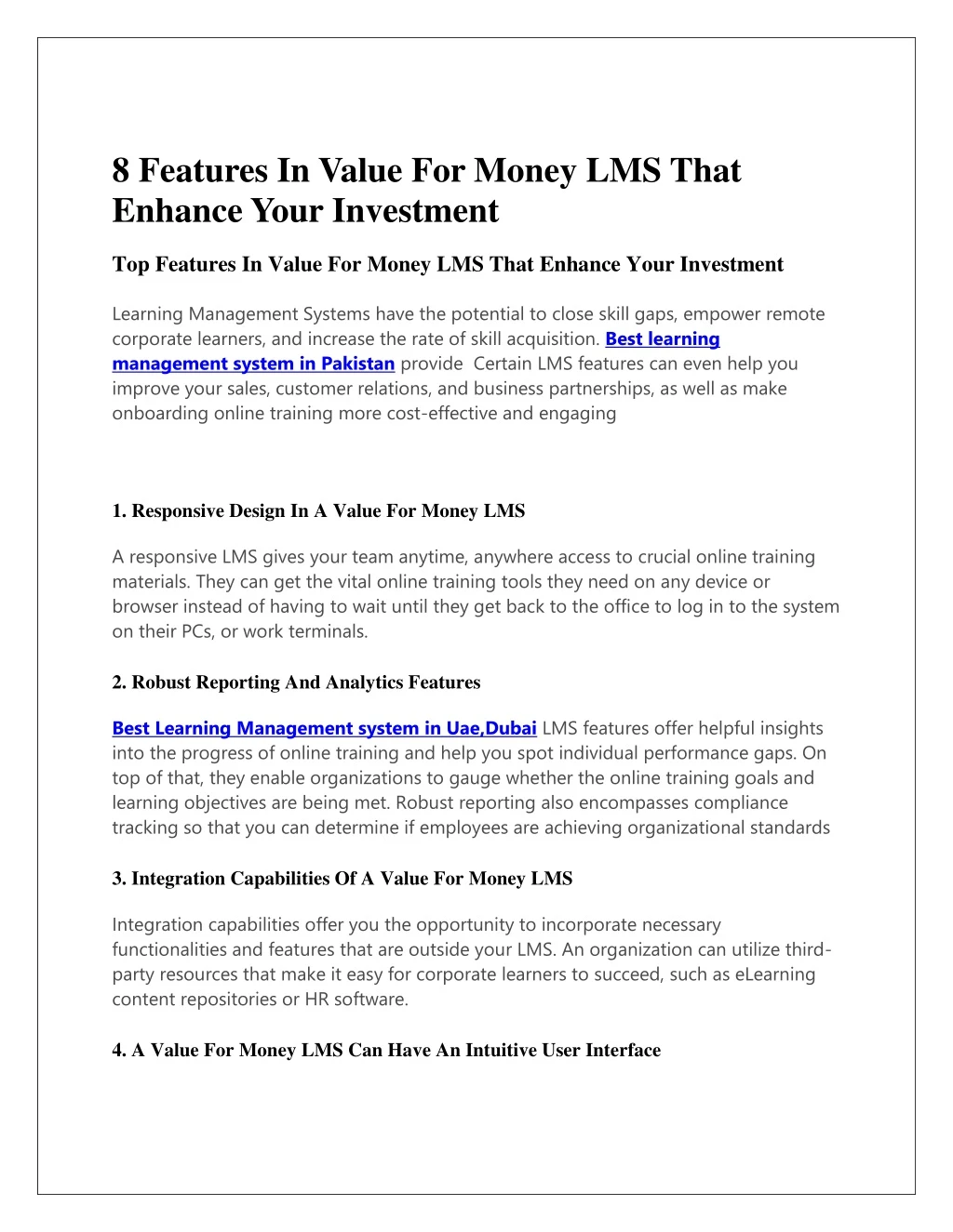 8 features in value for money lms that enhance
