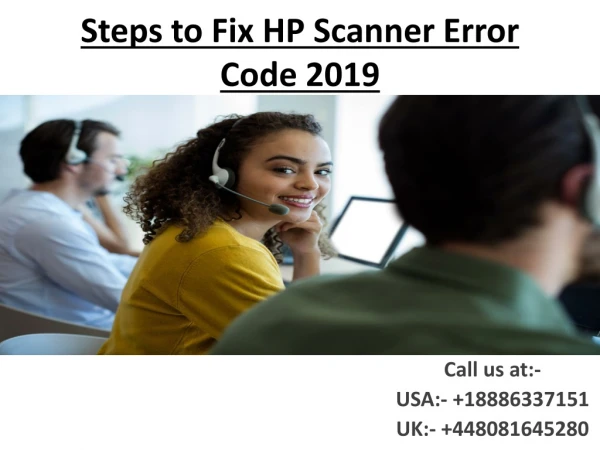 Steps to Fix HP Scanner Error Code 2019
