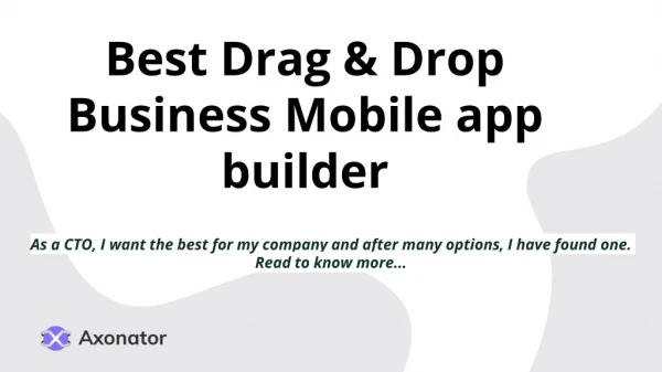 Best drag and drop business mobile app builder