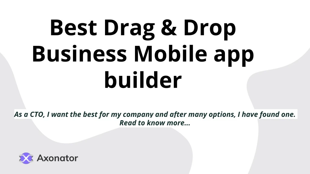 best drag drop business mobile app builder