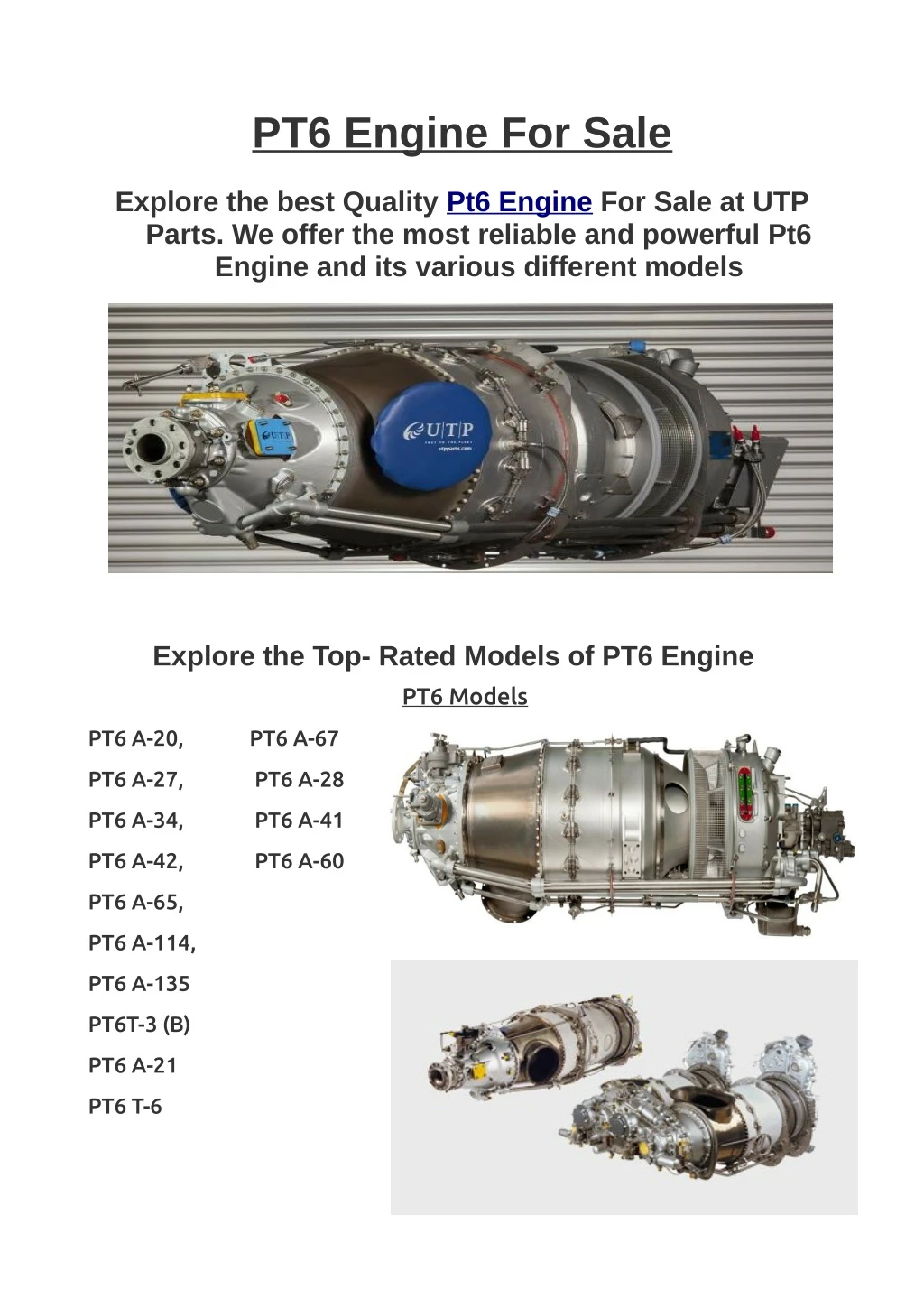 pt6 engine for sale