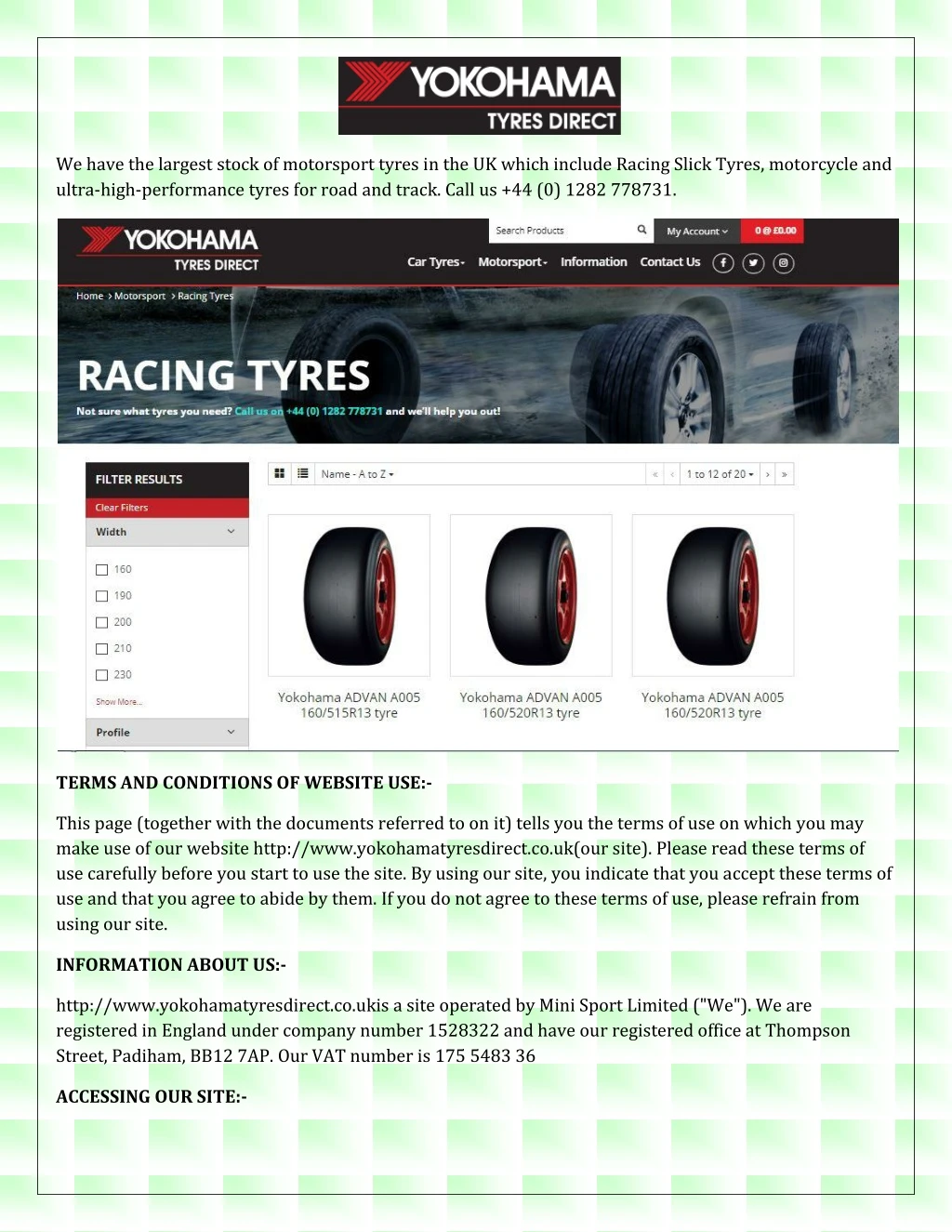 we have the largest stock of motorsport tyres