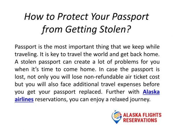 How to Protect Your Passport from Getting Stolen?