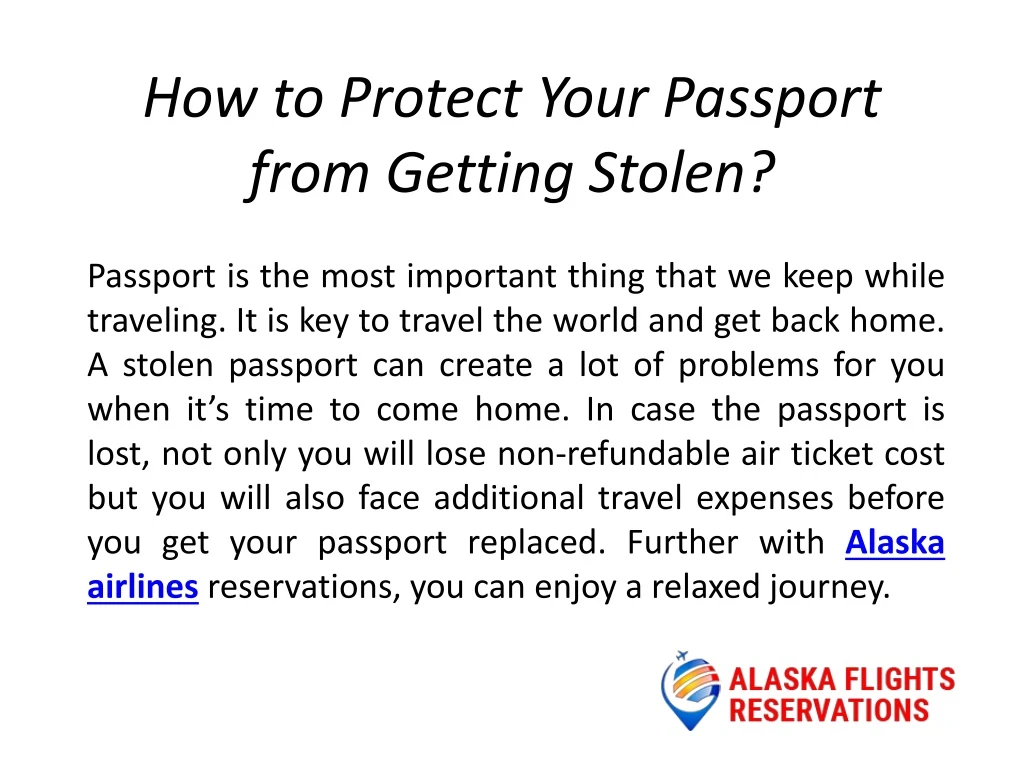 how to protect your passport from getting stolen