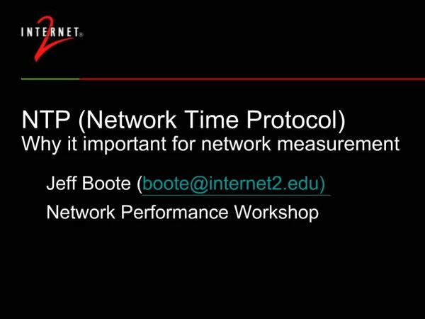 NTP Network Time Protocol Why it important for network measurement
