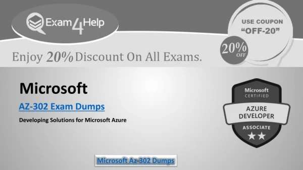 Latest Microsoft AZ-203 Dumps PDF - AZ-203 Online Question Answers | Exam4Help
