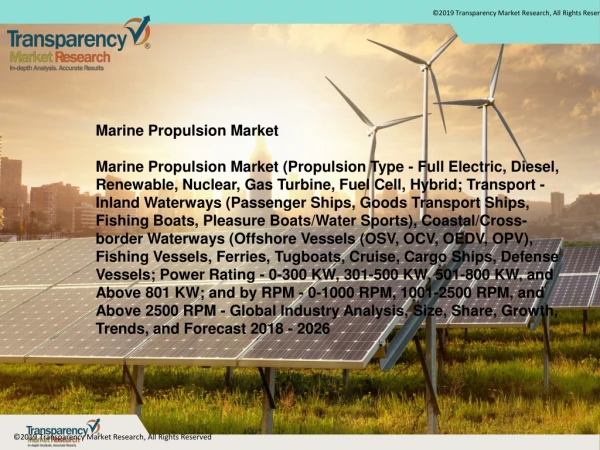 Marine Propulsion Market Share, Growth, Trends, and Forecast 2018 - 2026
